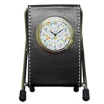 Tea Drinking Welding Tea Bag Pen Holder Desk Clock Front