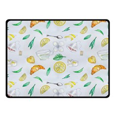 Tea Drinking Welding Tea Bag Fleece Blanket (Small)