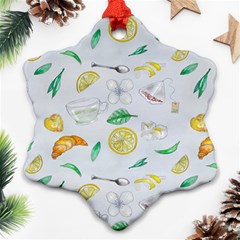 Tea Drinking Welding Tea Bag Ornament (Snowflake)