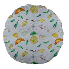 Tea Drinking Welding Tea Bag Large 18  Premium Flano Round Cushions