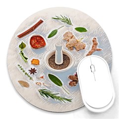 Healthy Ingredients Round Mousepads by ConteMonfrey