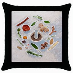 Healthy Ingredients Throw Pillow Case (black) by ConteMonfrey