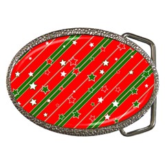 Xmash Christmas Stars Red Background Star Belt Buckles