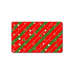 Xmash Christmas Stars Red Background Star Magnet (name Card)