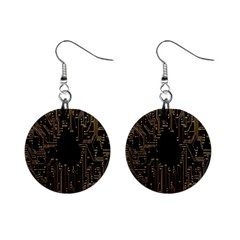 Circuit-board Mini Button Earrings by nateshop