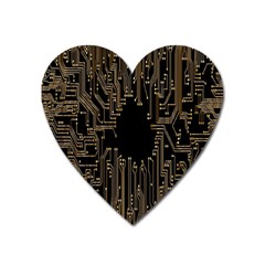 Circuit-board Heart Magnet by nateshop