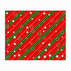 Xmash Christmas Stars Red Background Star Small Glasses Cloth (2 Sides) by Wegoenart