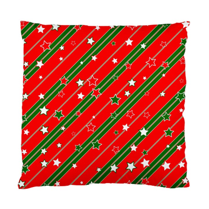 Xmash Christmas Stars Red Background Star Standard Cushion Case (Two Sides)