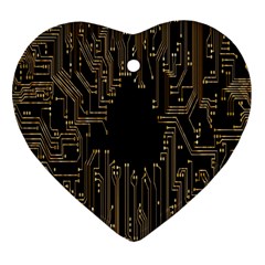 Circuit-board Heart Ornament (two Sides) by nateshop