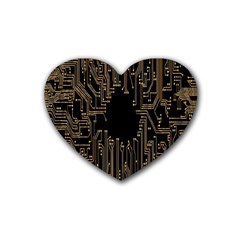 Circuit-board Rubber Coaster (heart) by nateshop