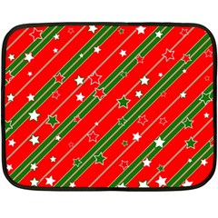 Xmash Christmas Stars Red Background Star Double Sided Fleece Blanket (mini)  by Wegoenart