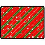 Xmash Christmas Stars Red Background Star Fleece Blanket (Large)  80 x60  Blanket Front