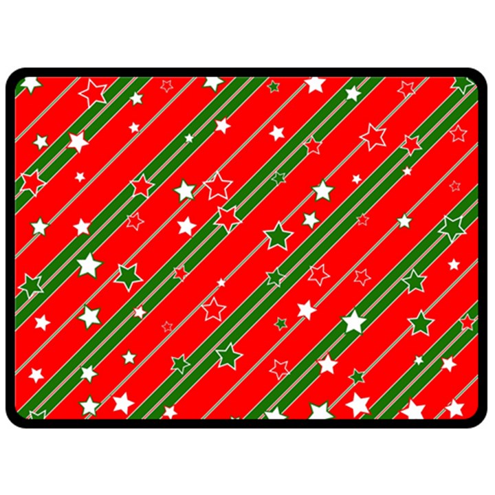 Xmash Christmas Stars Red Background Star Fleece Blanket (Large) 