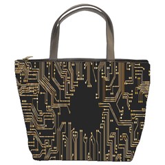 Circuit-board Bucket Bag by nateshop