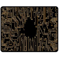 Circuit-board Fleece Blanket (medium)  by nateshop