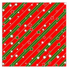 Xmash Christmas Stars Red Background Star Square Satin Scarf (36  x 36 )