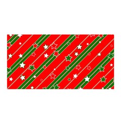 Xmash Christmas Stars Red Background Star Satin Wrap 35  x 70 