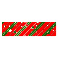 Xmash Christmas Stars Red Background Star Oblong Satin Scarf (16  x 60 )