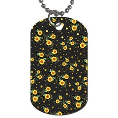 Nature Pattern Texture Flower Wing Dog Tag (one Side) by Wegoenart