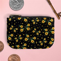 Nature Pattern Texture Flower Wing Mini Coin Purse by Wegoenart