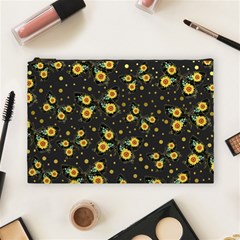 Nature Pattern Texture Flower Wing Cosmetic Bag (large) by Wegoenart