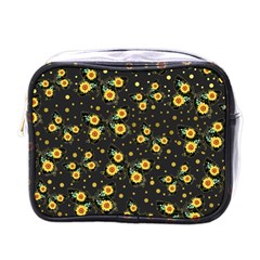 Nature Pattern Texture Flower Wing Mini Toiletries Bag (one Side) by Wegoenart