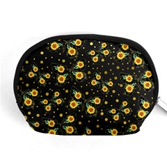 Nature Pattern Texture Flower Wing Accessory Pouch (medium) by Wegoenart