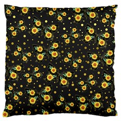 Nature Pattern Texture Flower Wing Large Flano Cushion Case (one Side) by Wegoenart