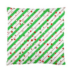 Christmas Xmas Green Stars Background Star Standard Cushion Case (one Side) by Wegoenart