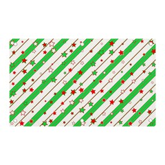 Christmas Xmas Green Stars Background Star Banner And Sign 5  X 3  by Wegoenart