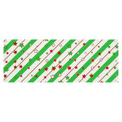 Christmas Xmas Green Stars Background Star Banner And Sign 8  X 3 