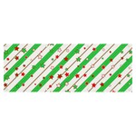 Christmas Xmas Green Stars Background Star Banner and Sign 8  x 3  Front