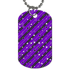 Xmas Christmas Stars Background Star Dog Tag (one Side) by Wegoenart