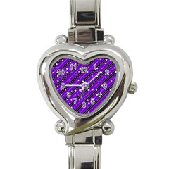 Xmas Christmas Stars Background Star Heart Italian Charm Watch by Wegoenart