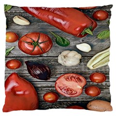 Bell Peppers & Tomatoes Large Cushion Case (one Side) by ConteMonfrey