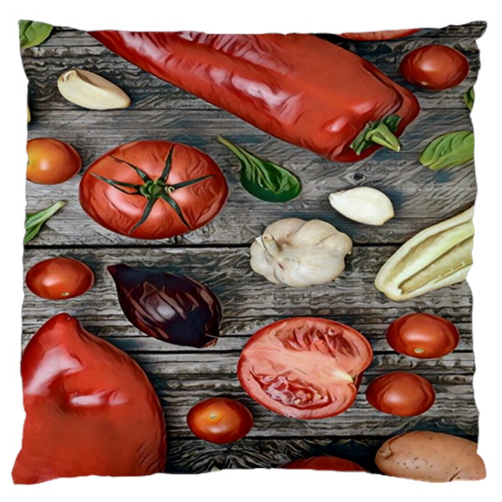 Bell peppers & tomatoes Large Cushion Case (One Side)