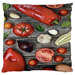 Bell Peppers & Tomatoes Standard Flano Cushion Case (two Sides) by ConteMonfrey