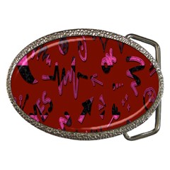 Doodles Maroon Belt Buckles by nateshop