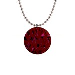 Doodles Maroon 1  Button Necklace Front