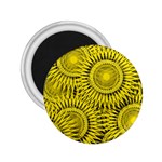 Yellow Abstract Sun Pattern Background 2.25  Magnets Front