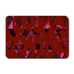 Doodles Maroon Small Doormat  by nateshop