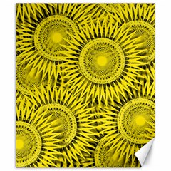 Yellow Abstract Sun Pattern Background Canvas 20  X 24  by Wegoenart