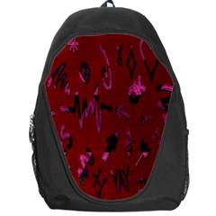 Doodles Maroon Backpack Bag by nateshop