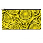 Yellow Abstract Sun Pattern Background Pencil Case Front