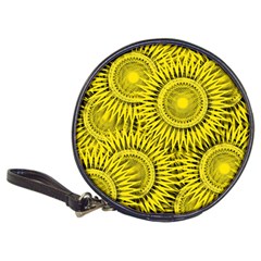 Yellow Abstract Sun Pattern Background Classic 20-cd Wallets by Wegoenart