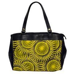 Yellow Abstract Sun Pattern Background Oversize Office Handbag