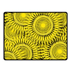 Yellow Abstract Sun Pattern Background Fleece Blanket (Small)