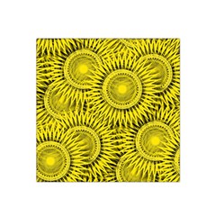 Yellow Abstract Sun Pattern Background Satin Bandana Scarf 22  x 22 