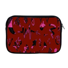 Doodles Maroon Apple Macbook Pro 17  Zipper Case by nateshop