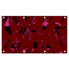 Doodles Maroon Banner And Sign 7  X 4 